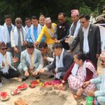 ज्योती जनता बहुमुखी क्याम्पसमा बेल्टारमा ब्यबस्थित क्यान्टिन भवनको शिलान्यास ।